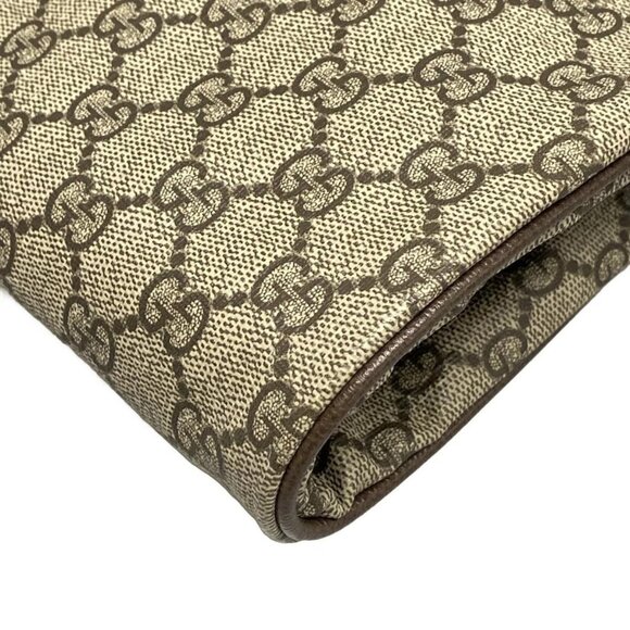 Auth GUCCI GG Plus / GG Supreme / Shelly 758686 Beige Dark Brown Multi PVC - Picture 4 of 16